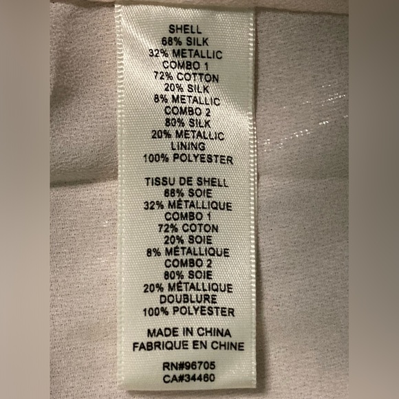 NWT Rebecca Taylor Daffodil Mixed Print Metallic Tank - Sz M - Picture 8 of 9